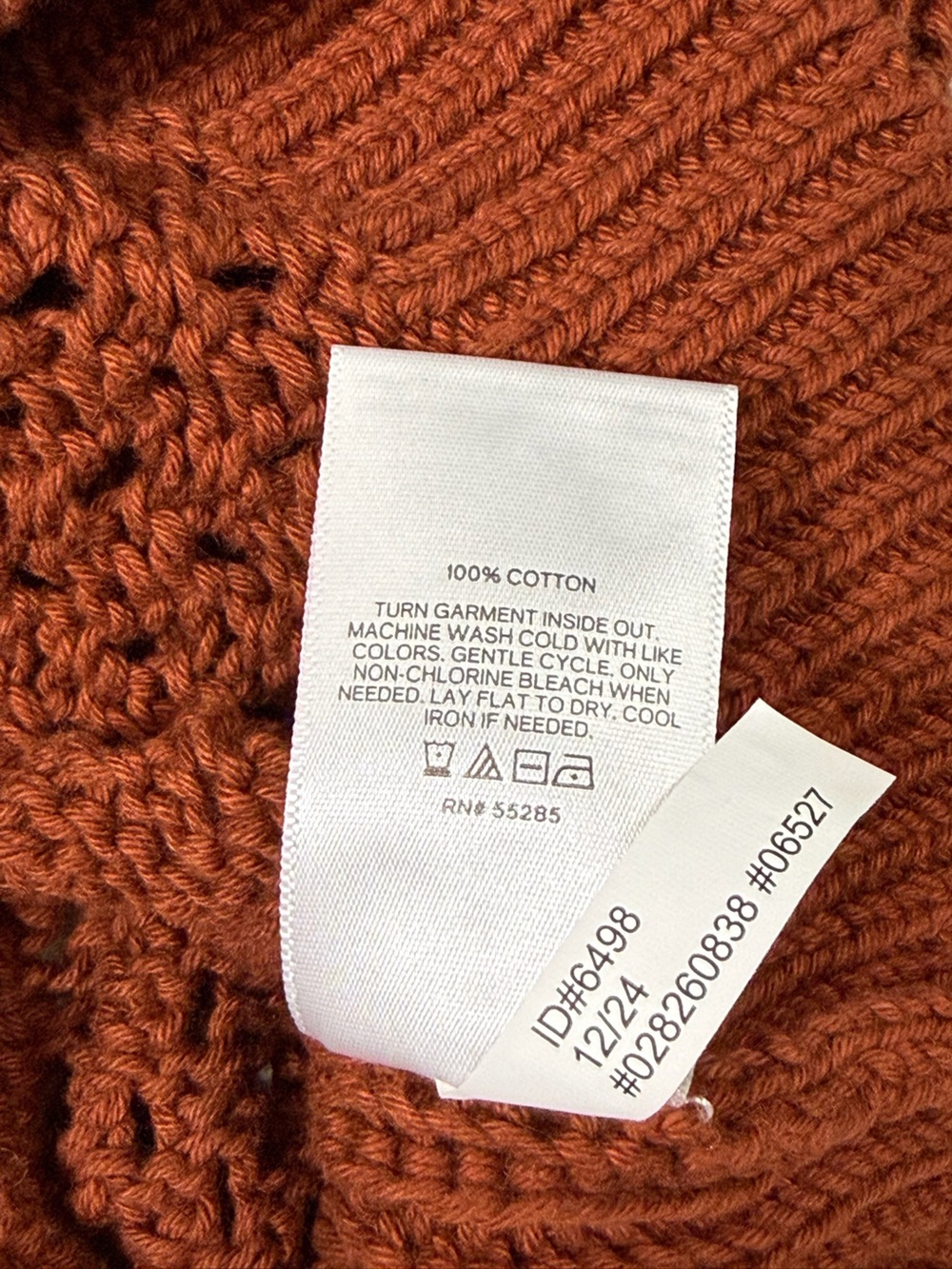 NWOT Express Open-Knit Short Sleeve Sweater in Rust - Picture 4 of 9